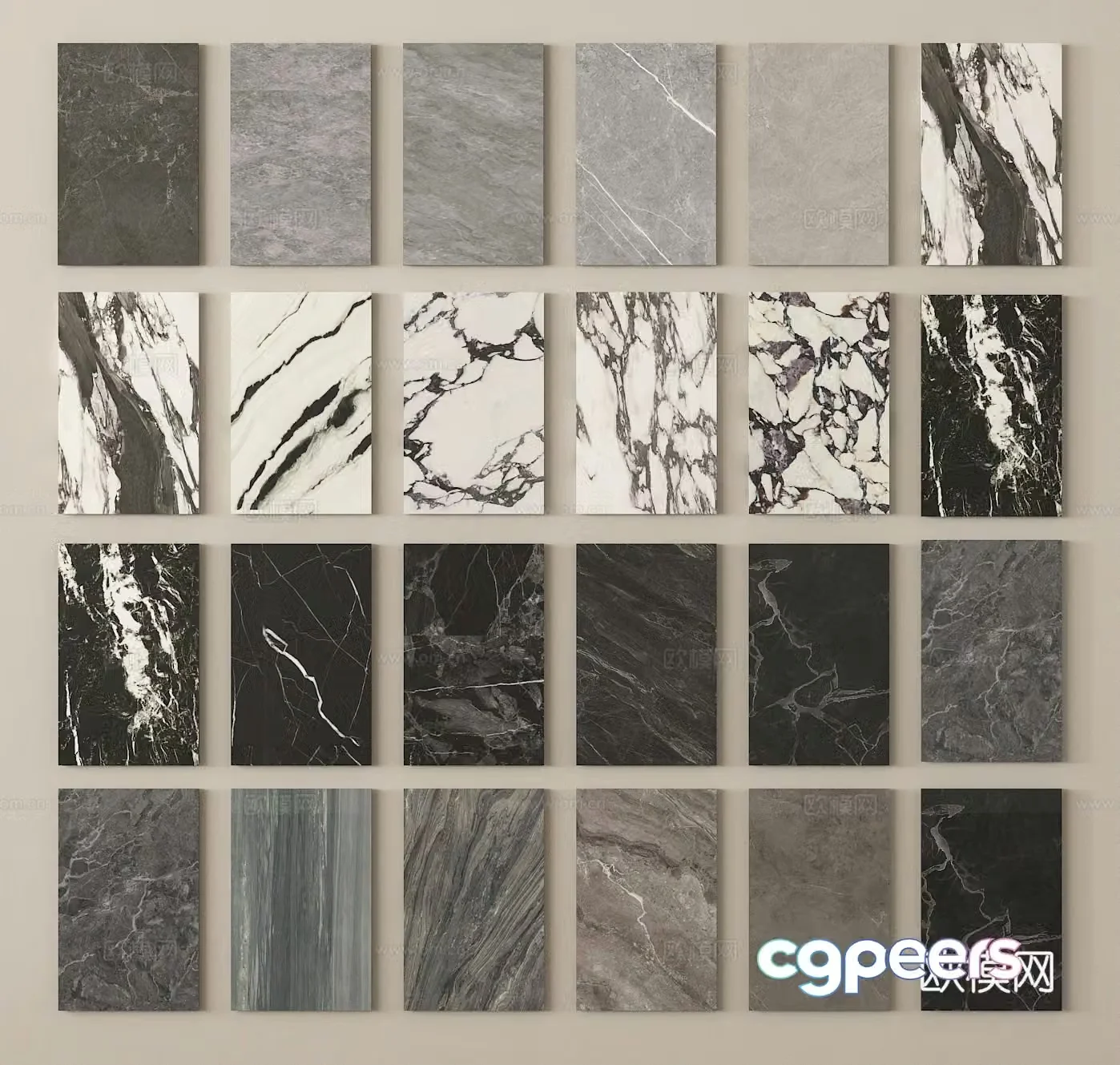 Stone Stone Wallpaper Background Wall Stone Board 3D Model