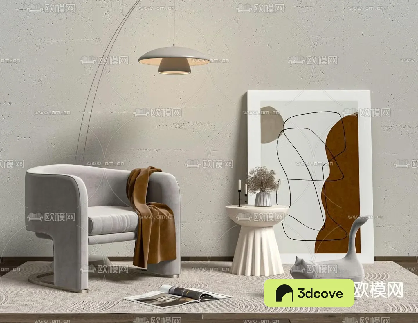 Cream style single sofa leisure sofa