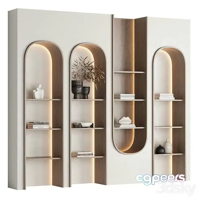 3ds Max Free – Bookshelf 006 KM