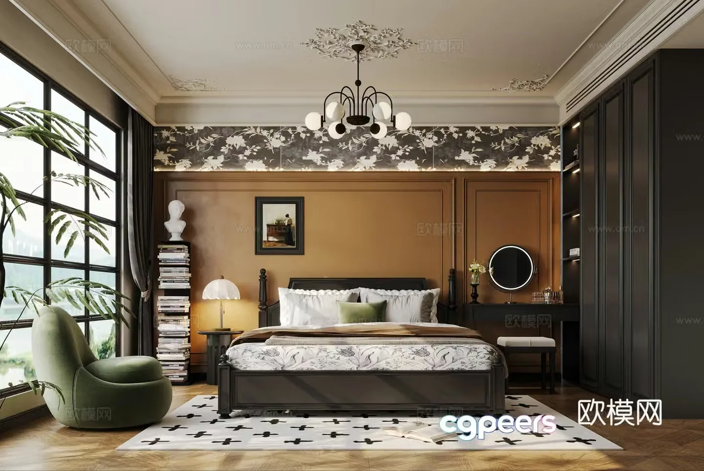 French medieval bedroom 3d model