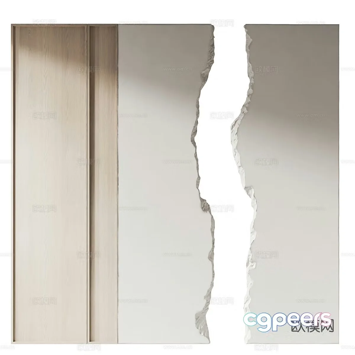 Modern background wall image wall 3D model