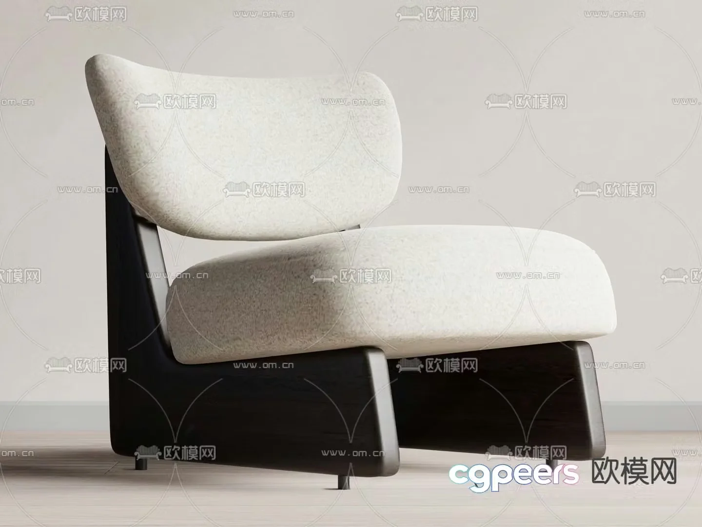 Wabi-sabi chair leisure chair 3d model