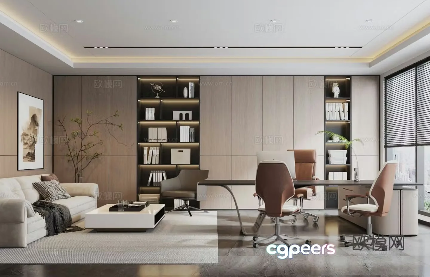 Modern manager office 3d model