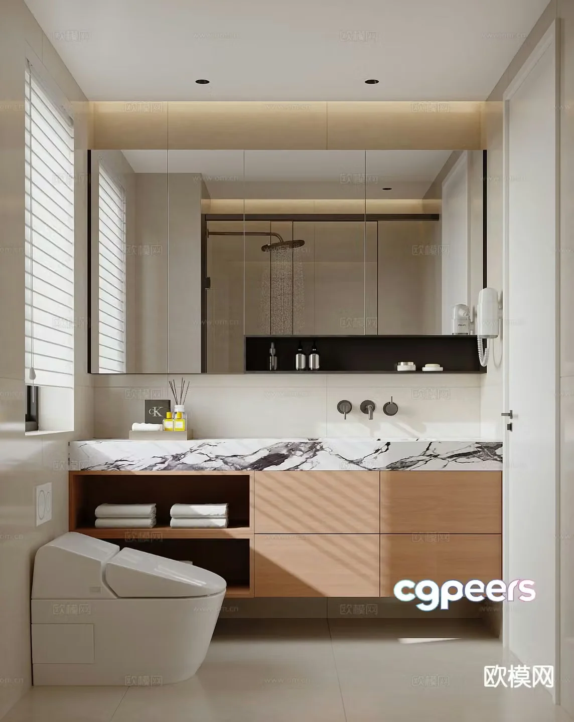 wabi-sabi bathroom bathroom 3d model