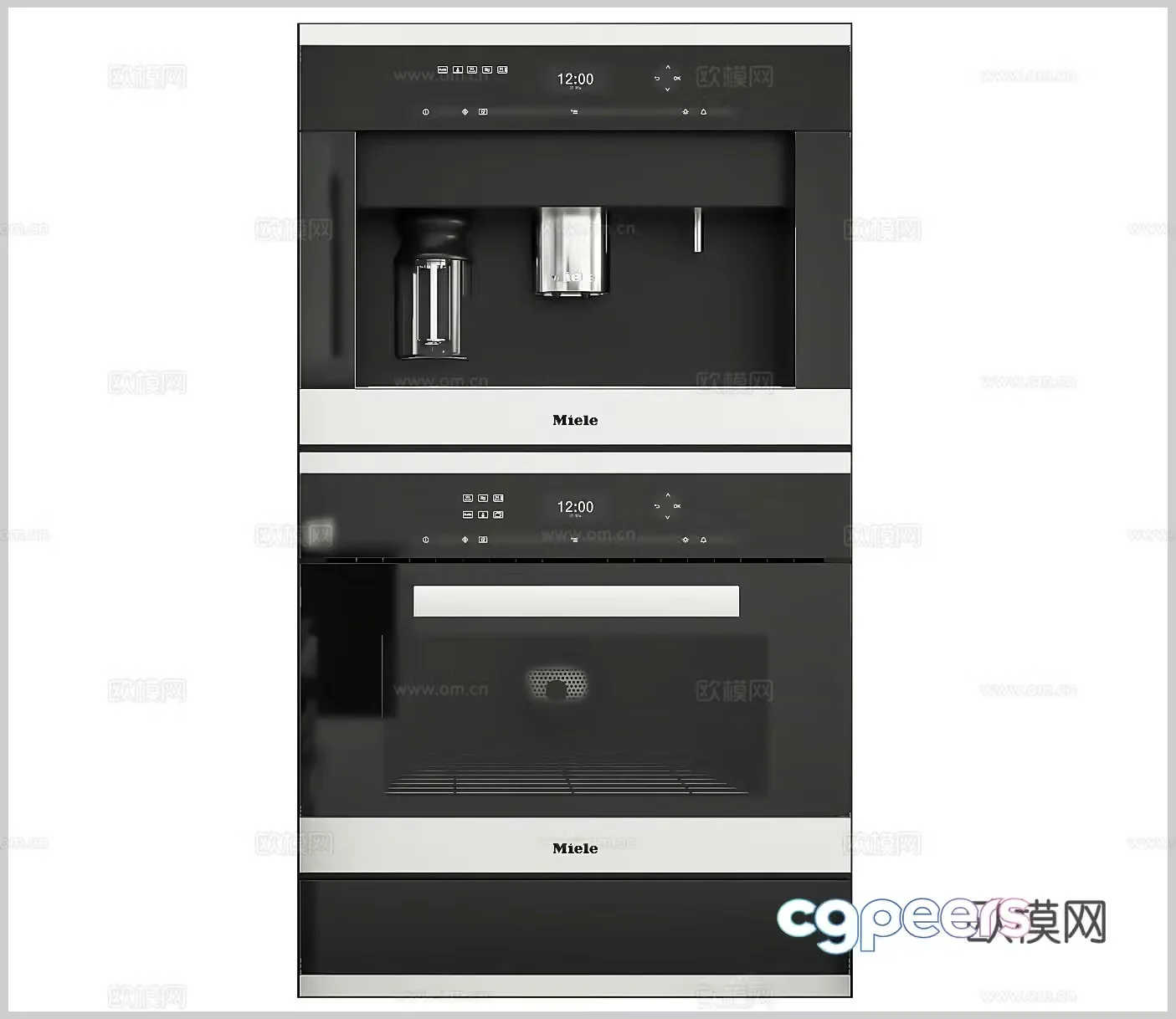 Modern oven microwave oven direct drinker water purifier disinfection cabinet 3D model