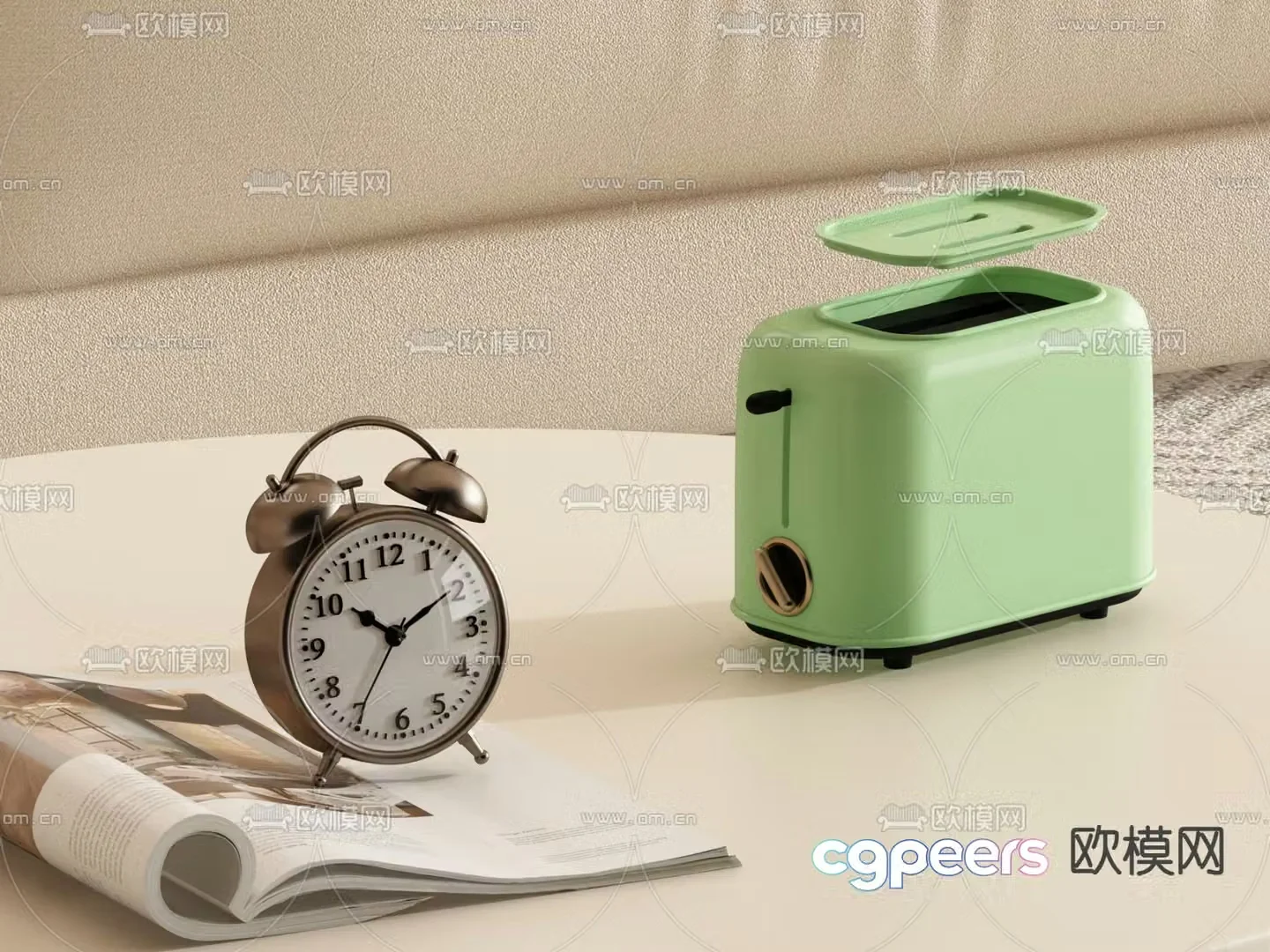 Bread machine alarm clock 3d model