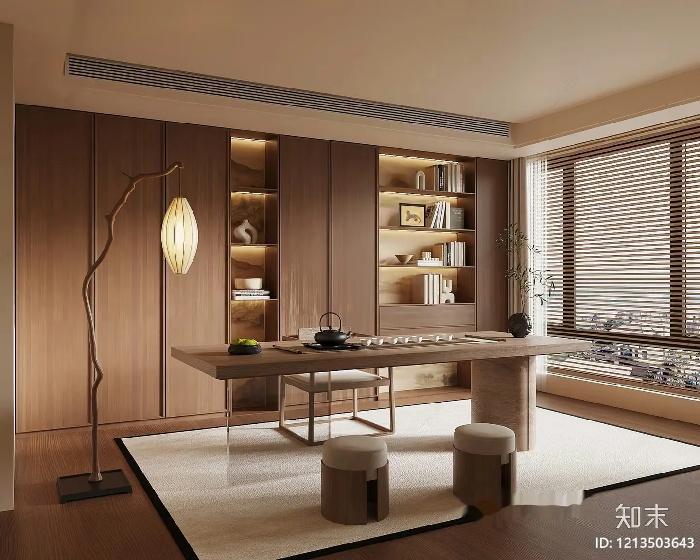 A Modern Japanese-Inspired Room 3D Model – 21679 – VRAY Render