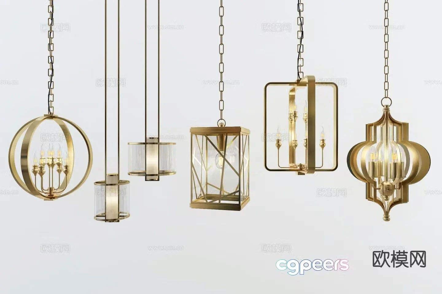 Light luxury small chandelier bedside small chandelier 3d model