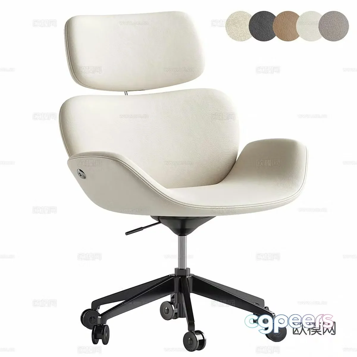 Cento office chair swivel chair 3d model