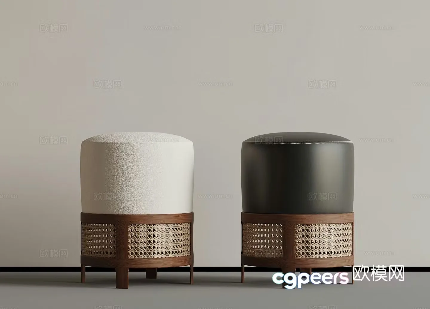Other stools medieval style stool 3d model