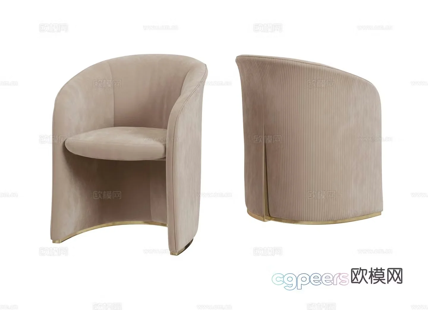 Visionnaire CARMEN PADDED Armchair 3d Model