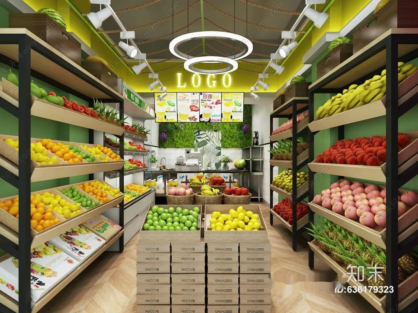 A Grocery Store 3D Model – 2446 – VRAY Render
