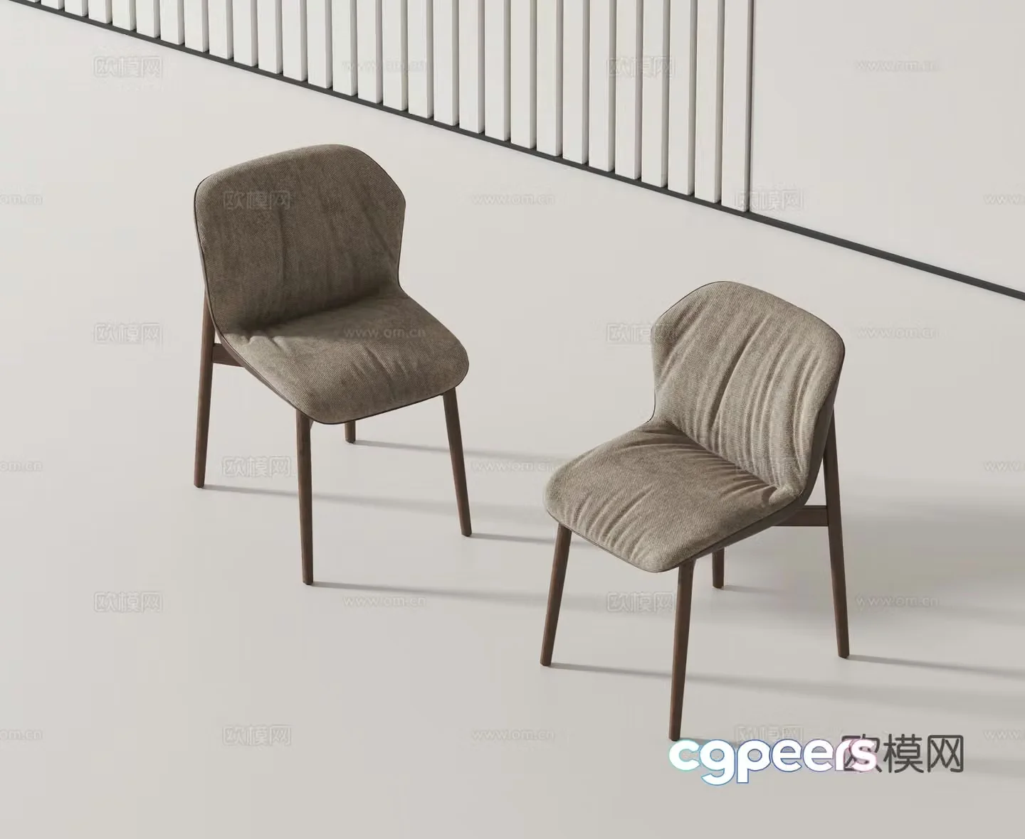 Modern chair dining chair 3d model
