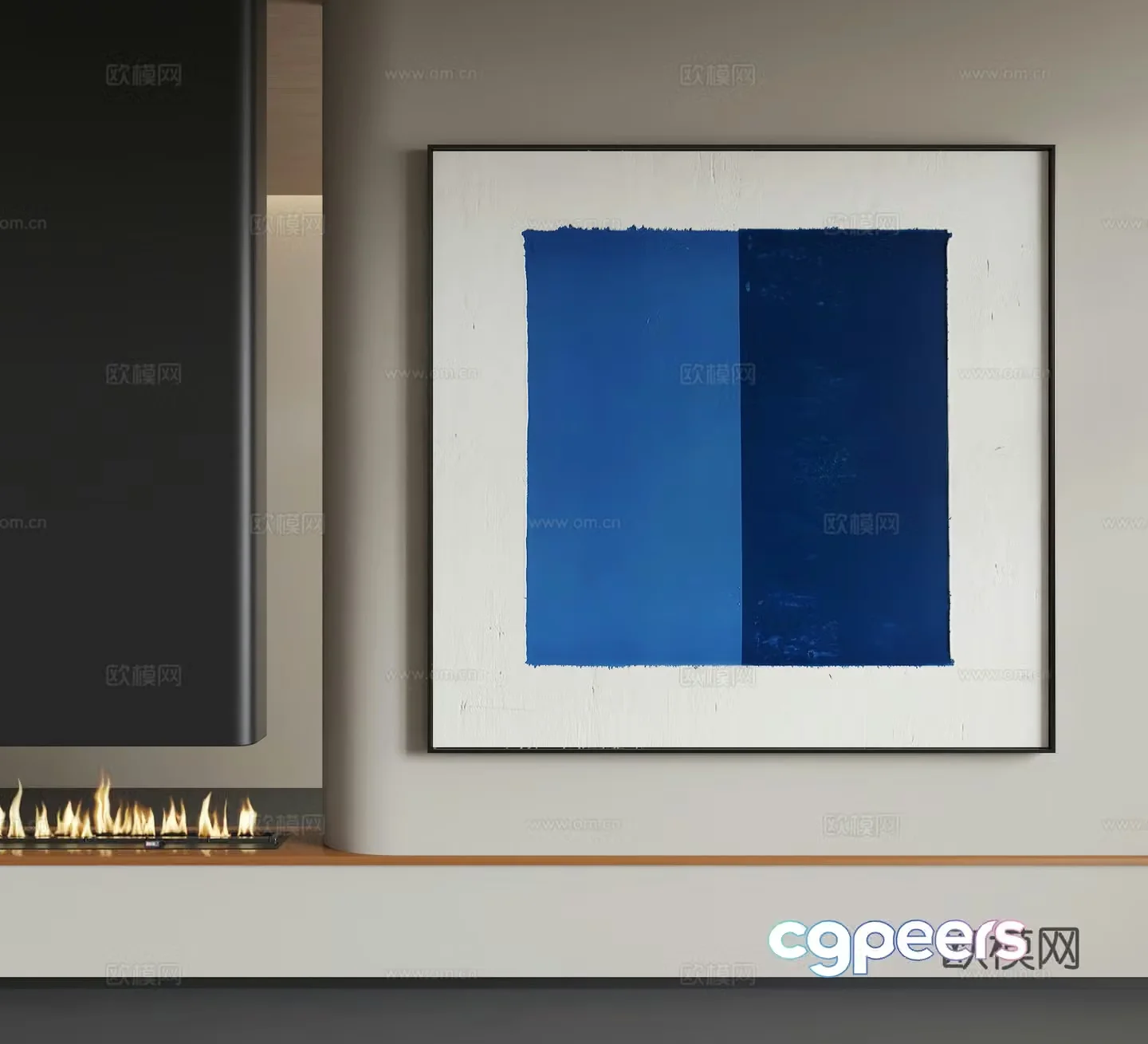 Modern abstract hanging paintings Modern minimalist hanging paintings Modern Italian hanging paintings 3D model
