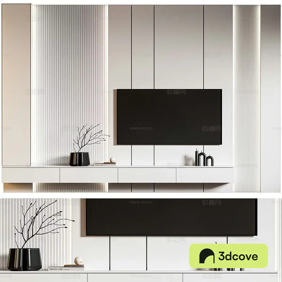 Modern TV background wall