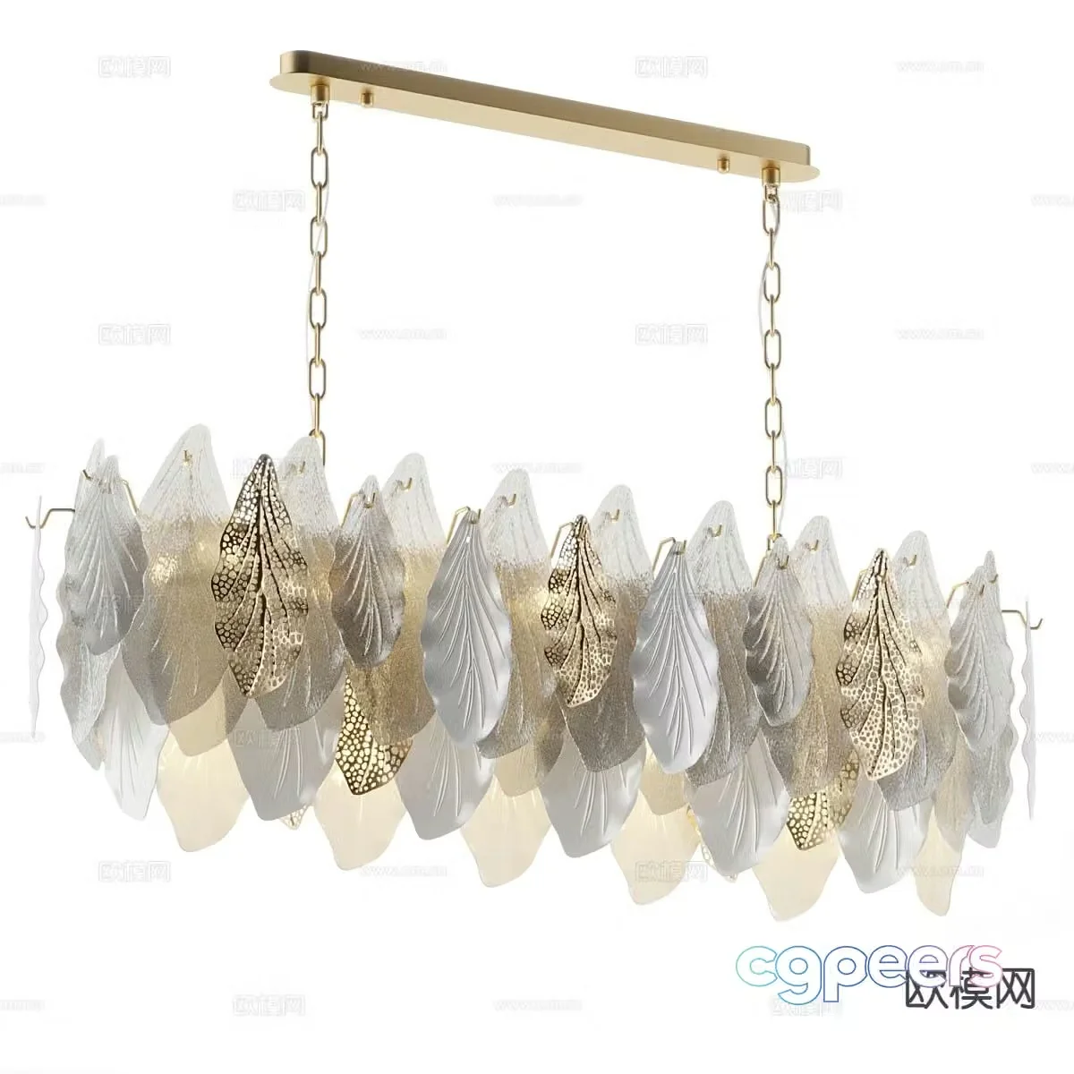 Modern crystal chandelier 3d model