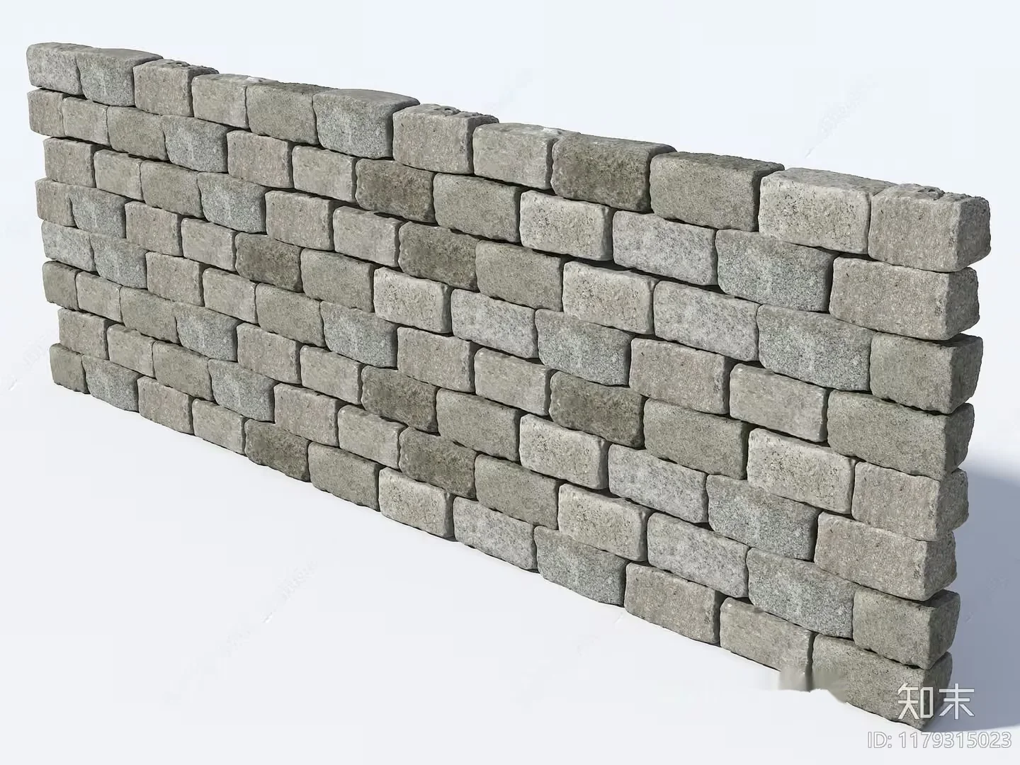 A Gray Brick Wall 3D Model – 3800 – VRAY Render