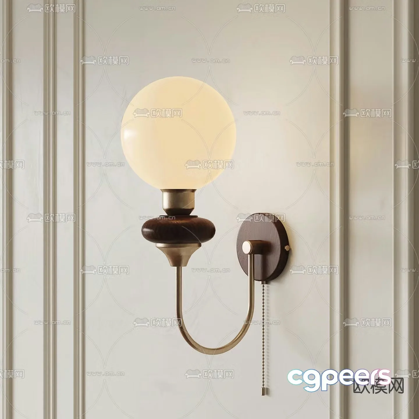 French wall light 3d model