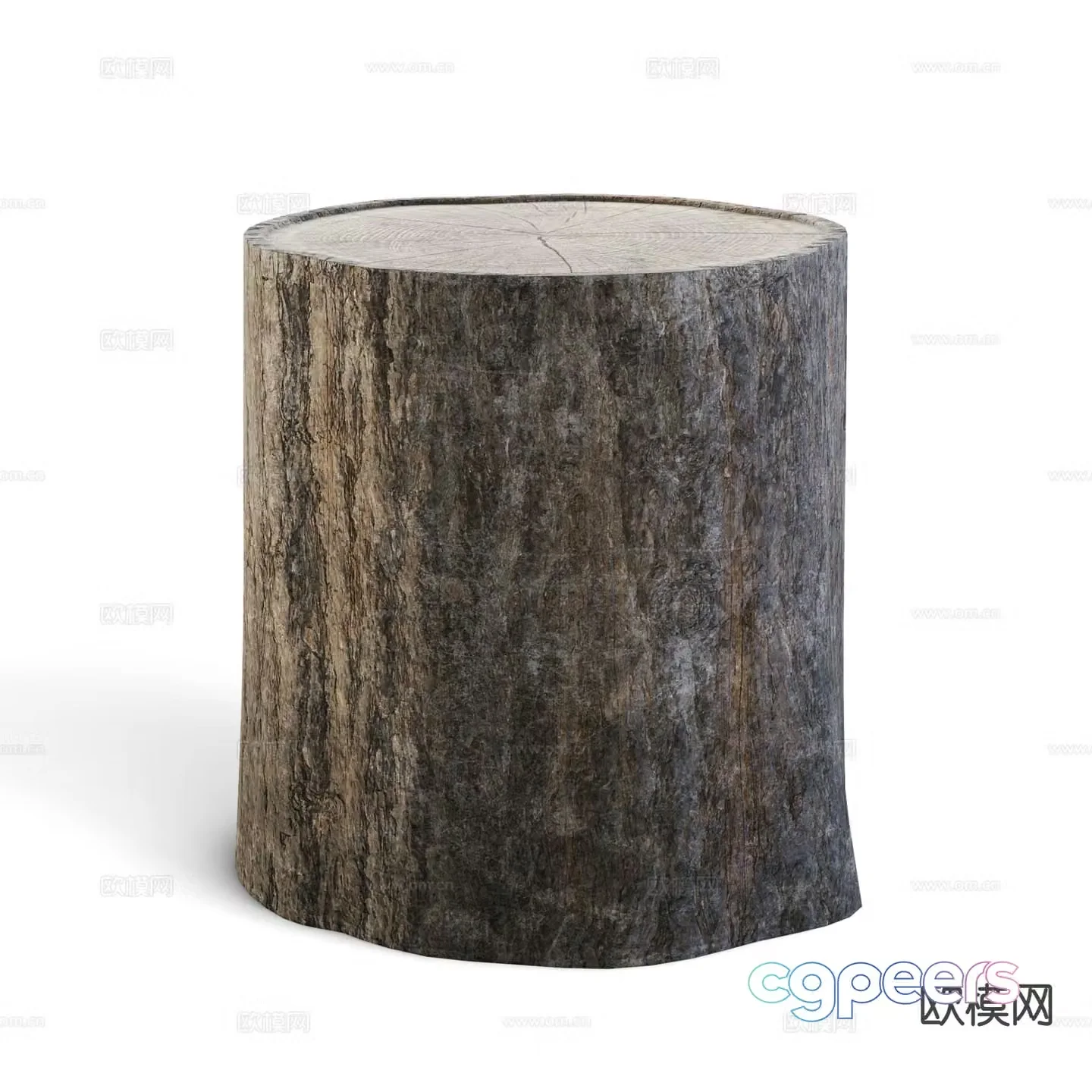 tree stump tree trunk wooden stump stool 3d model