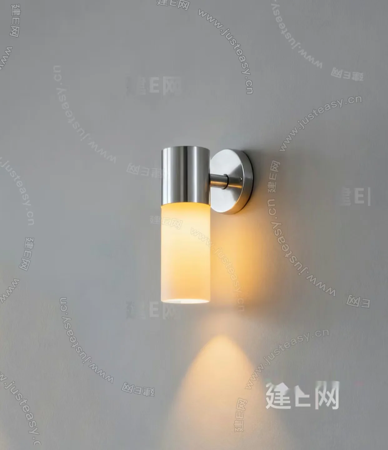 A Light Fixture With A Silver Cylindrical Design 3D Model – 3914 – VRAY Render