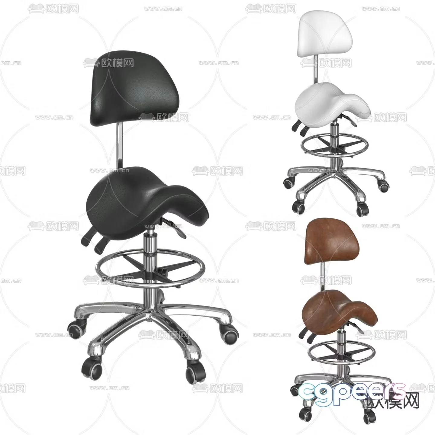 Saddle chair office chair 3d model