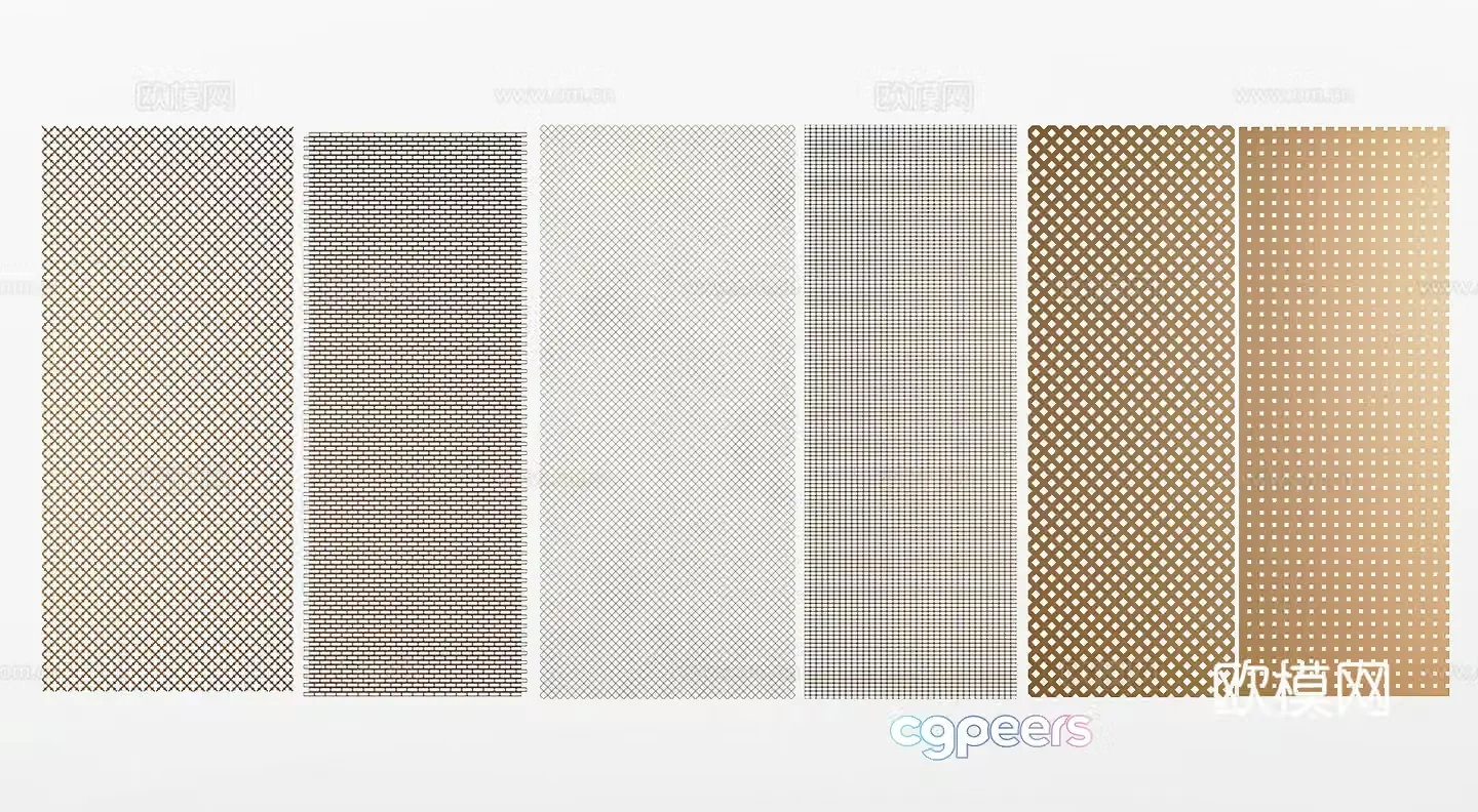 Modern punching plate metal mesh hollow plate hollow metal mesh perforated plate metal plate 3d model