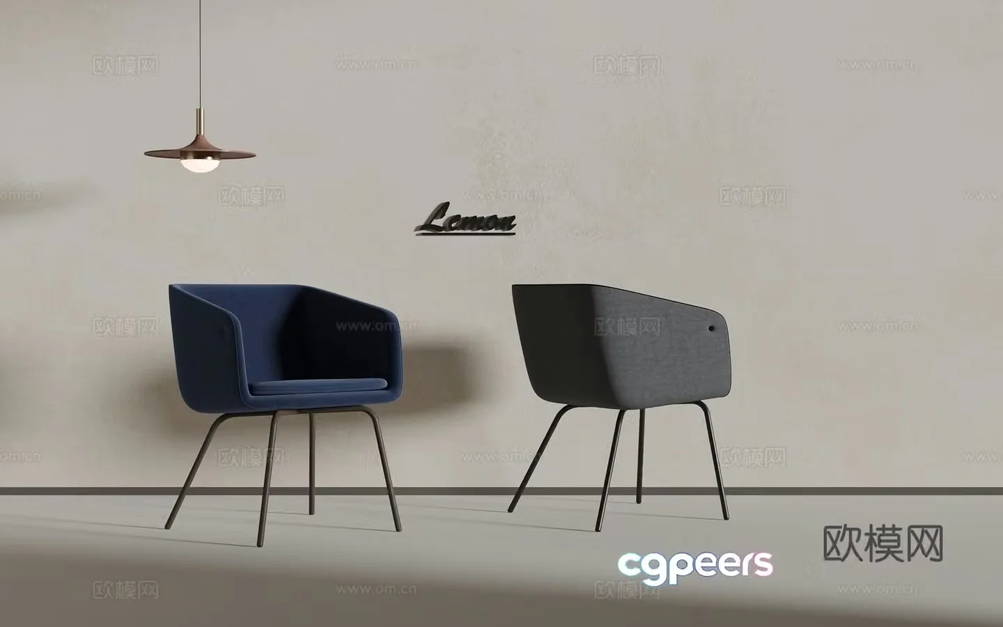 Modern single chair 3d model