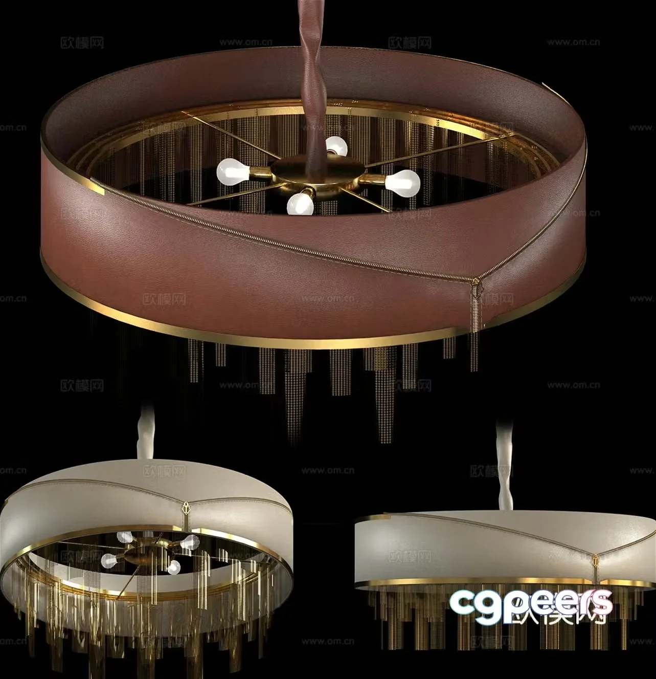 Light luxury creative chandelier 3D model