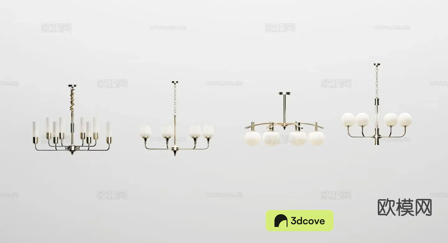 Modern multi-head chandelier