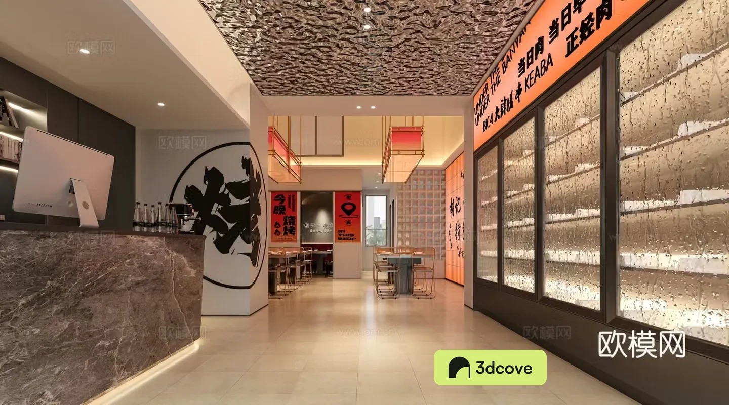 Modern barbecue restaurant Industrial style barbecue restaurant Baked bird shop Korean barbecue