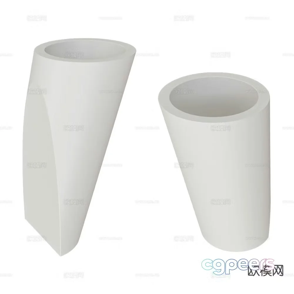 Serralunga flower pot flower bowl 3d model