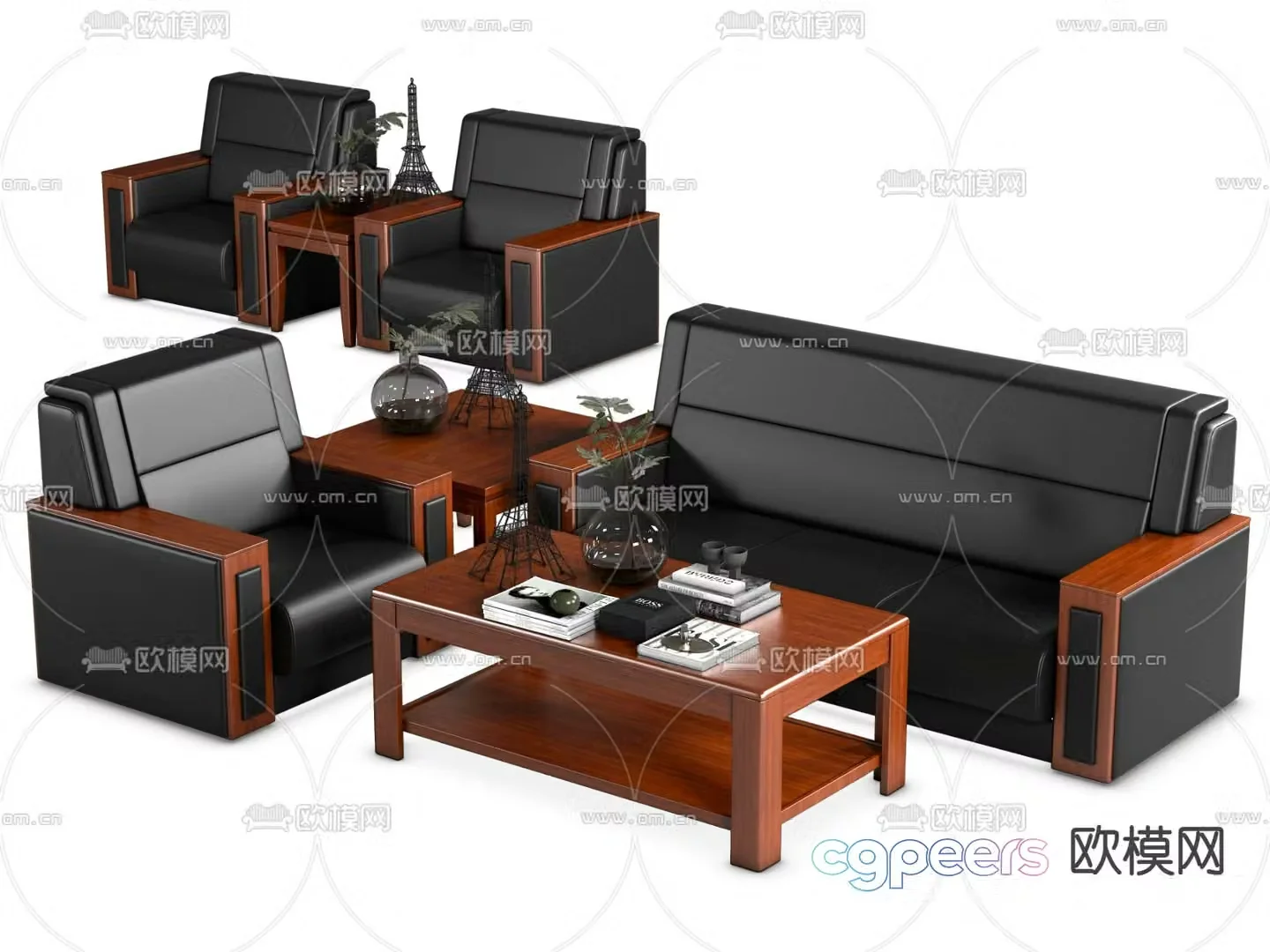 Office sofa reception sofa 3d model