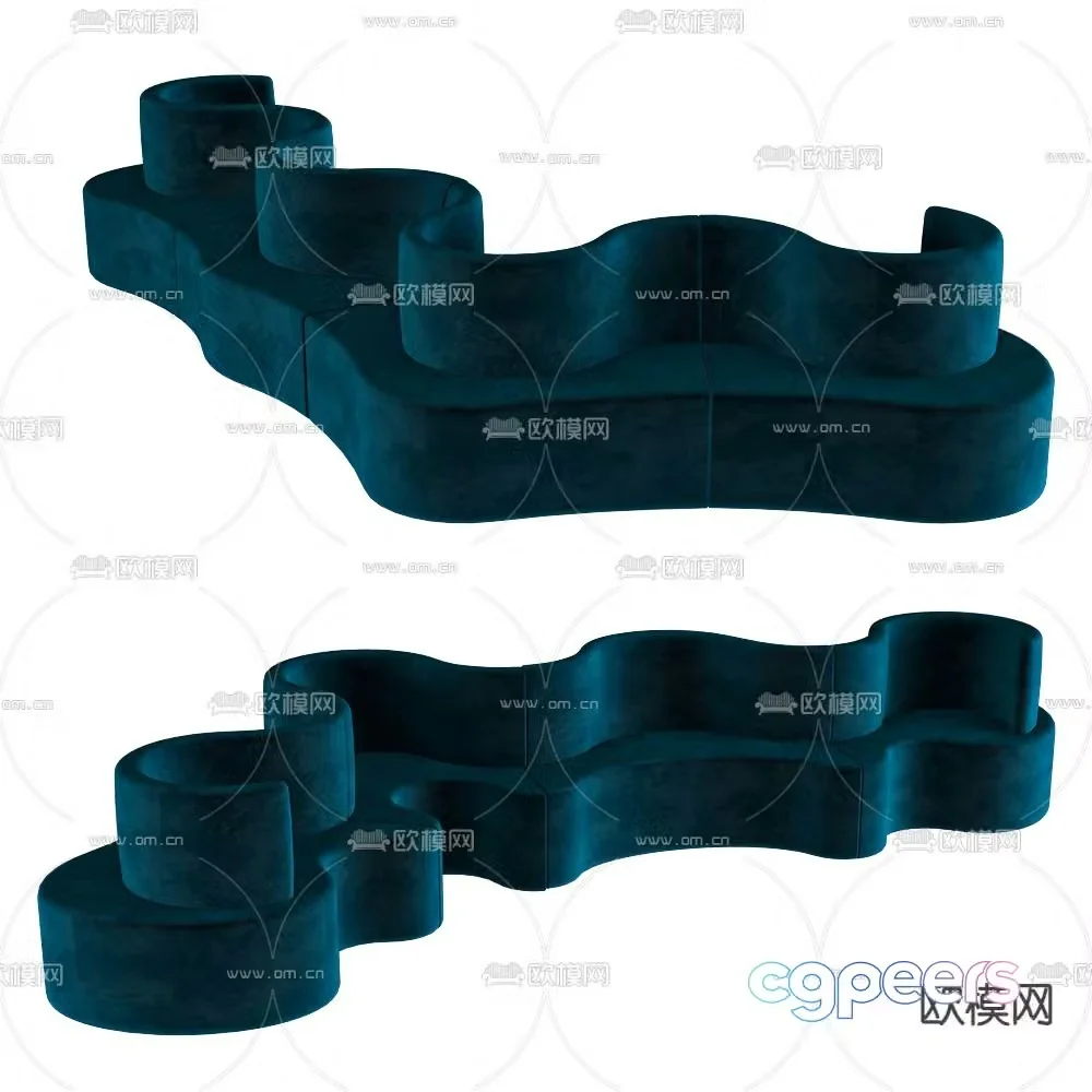 Verpan office sofa lobby sofa public sofa 3d model