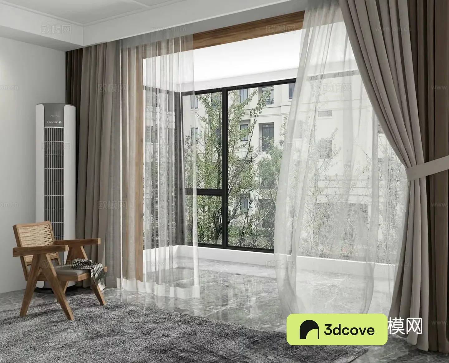 Modern curtains windows floor-to-ceiling windows balcony