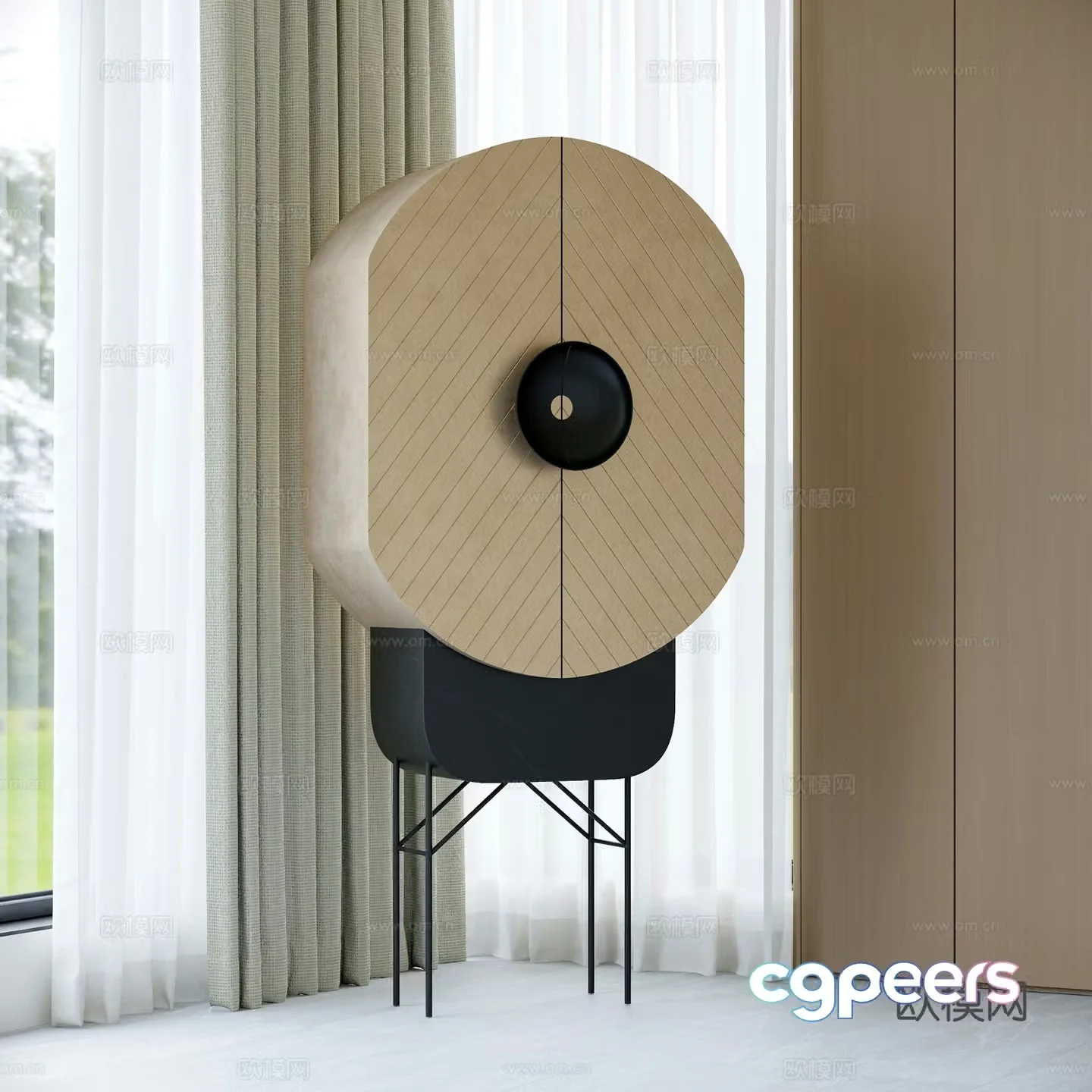 Modern decorative cabinet 3d model