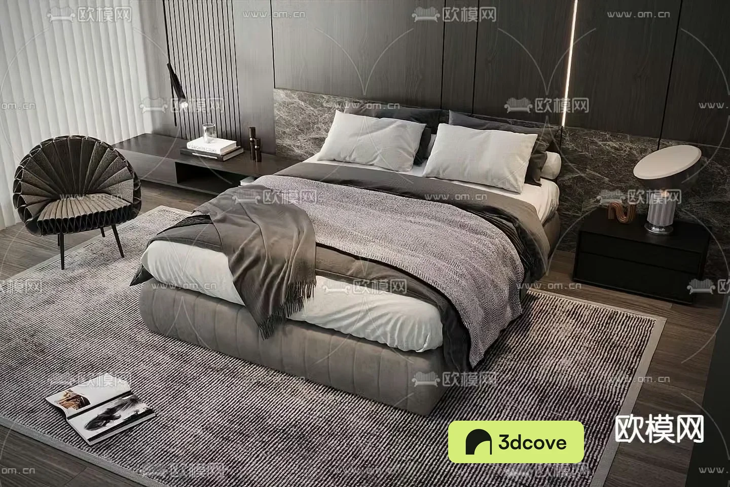 Modern double bed