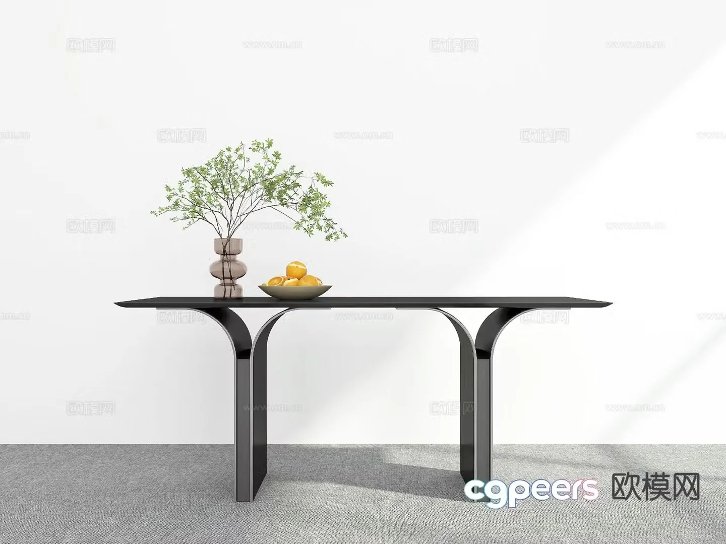 Modern dining table dining table 3d model