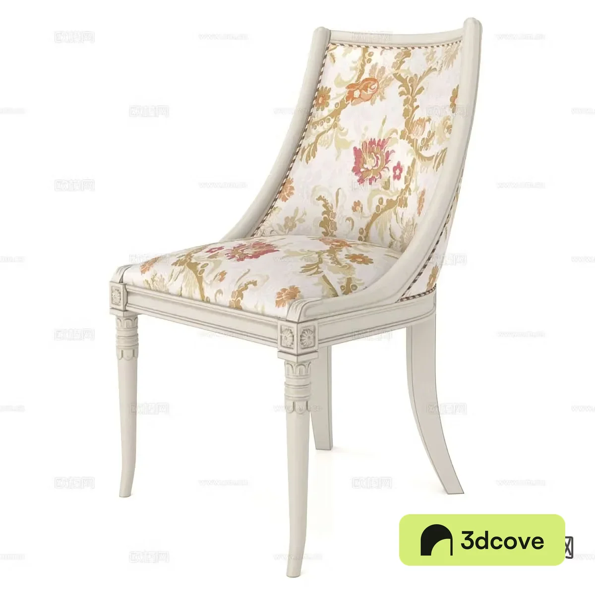 French simple dining chair single chair