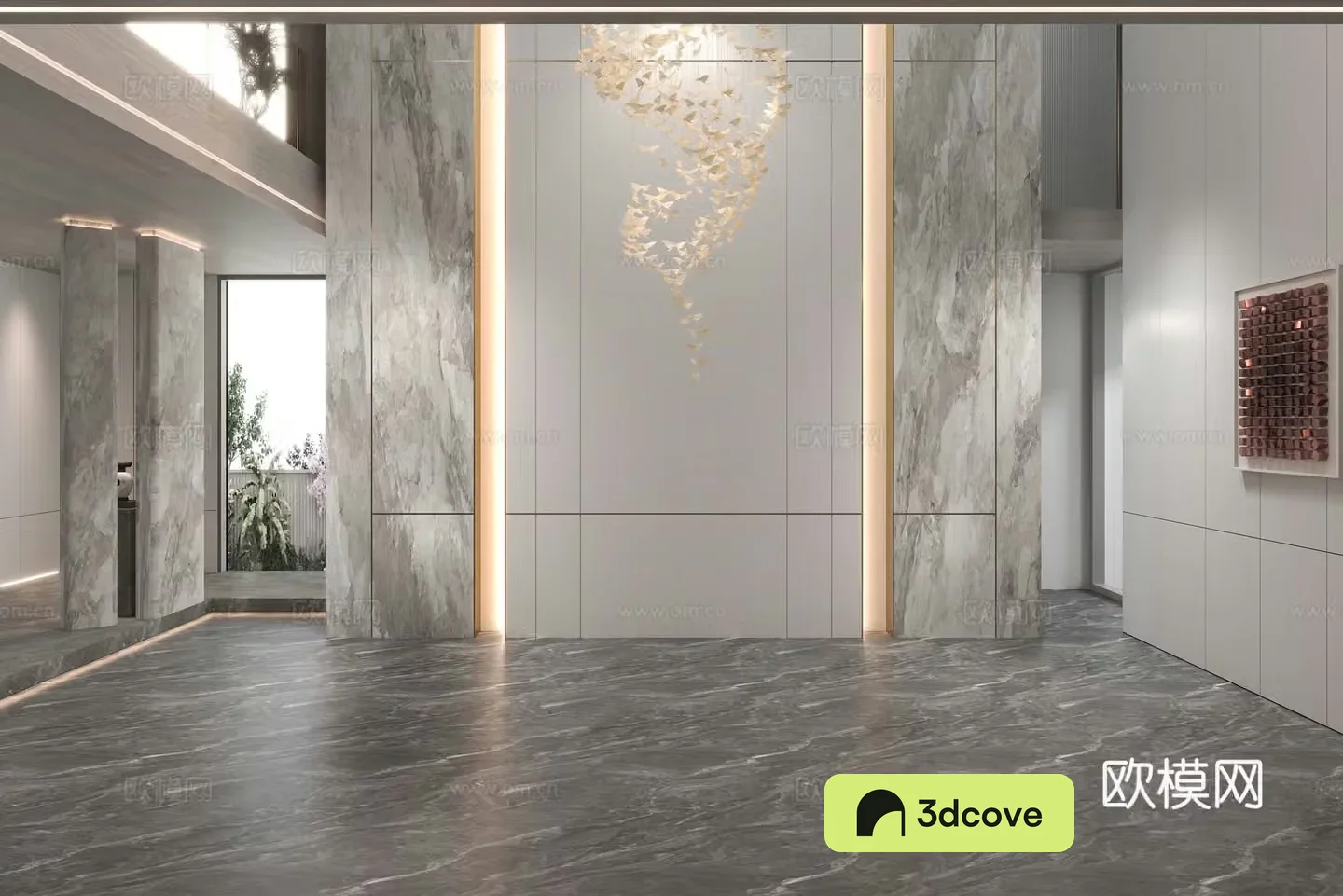 New Chinese style sofa background wall artistic conception sofa background wall
