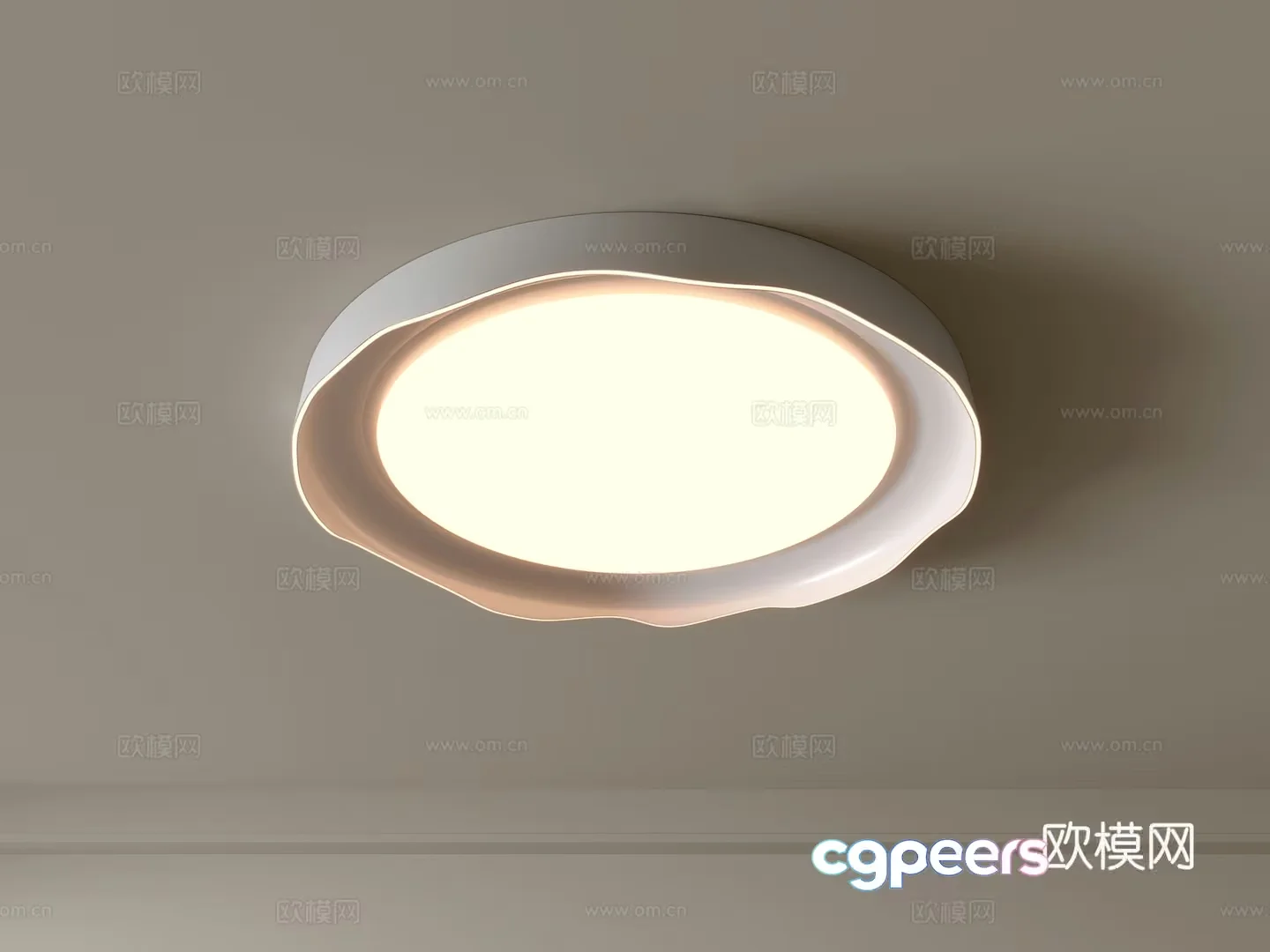Cozy Modern Ceiling Light 3D Model – 878 – VRAY Render