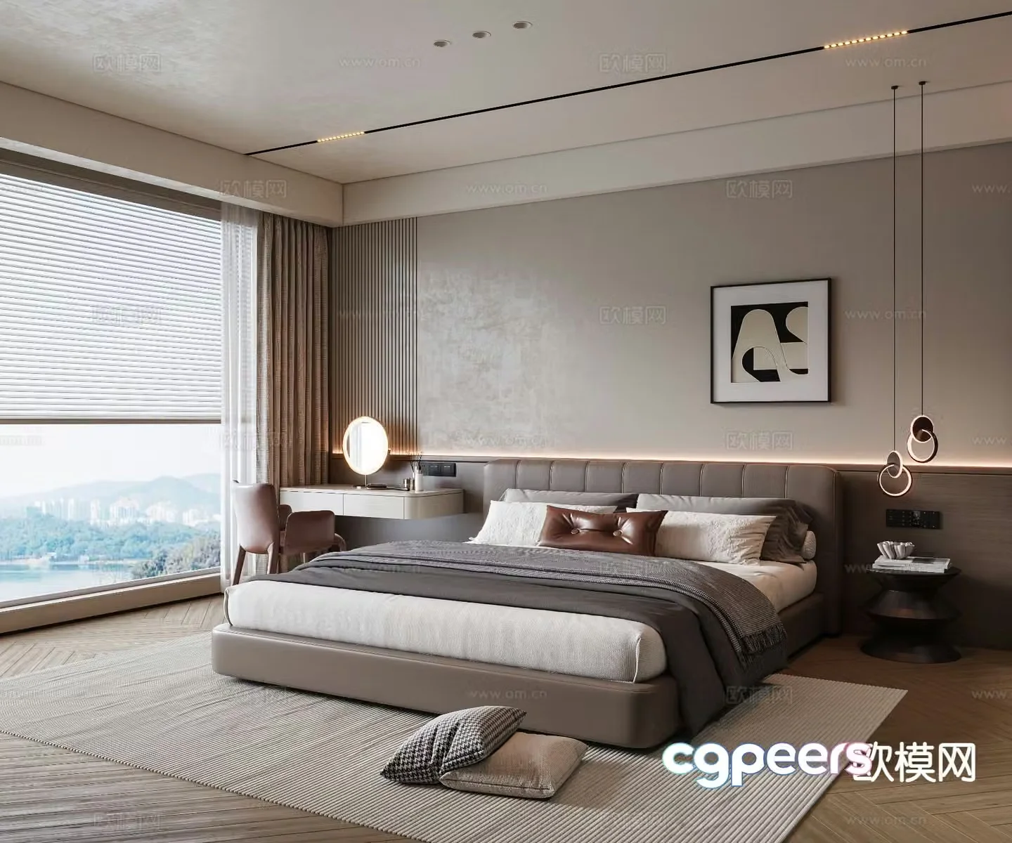Italian style bedroom master bedroom 3d model