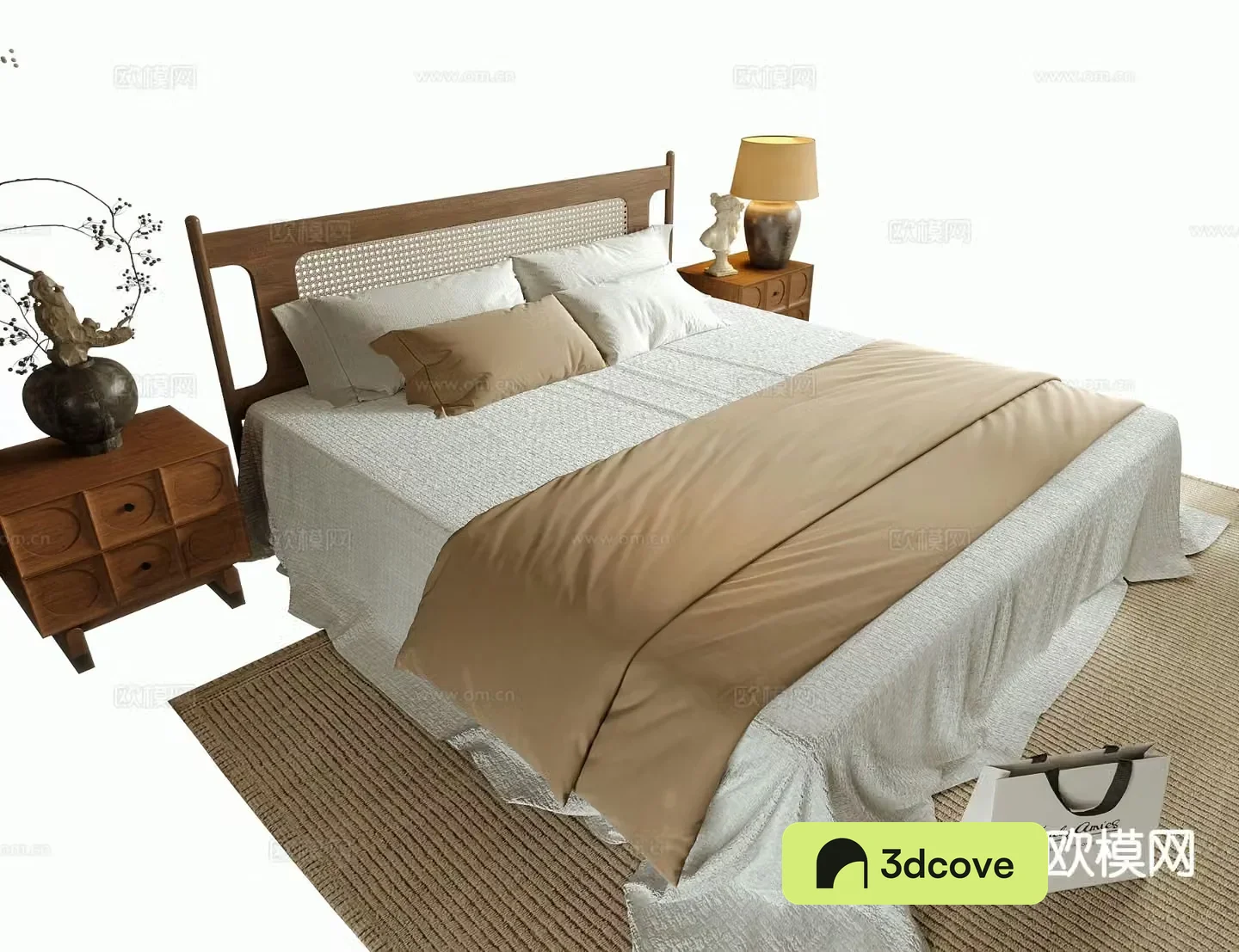 Wabi-sabi double bed