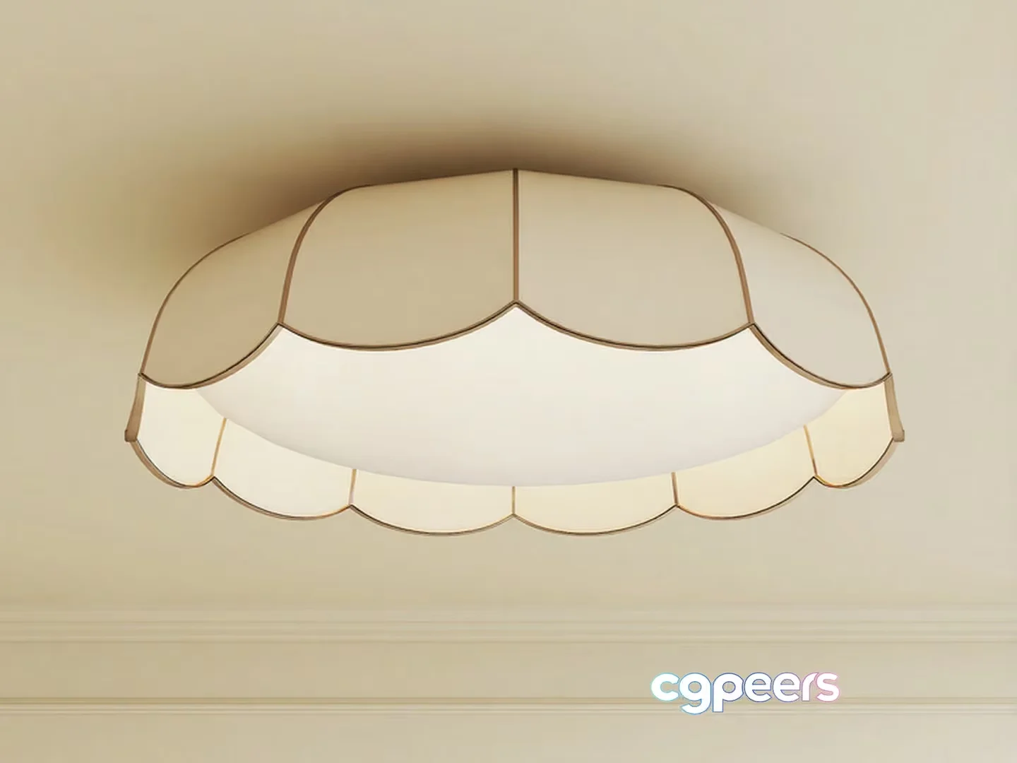 Gold Light Fixture 3D Model – 16848 – VRAY Render