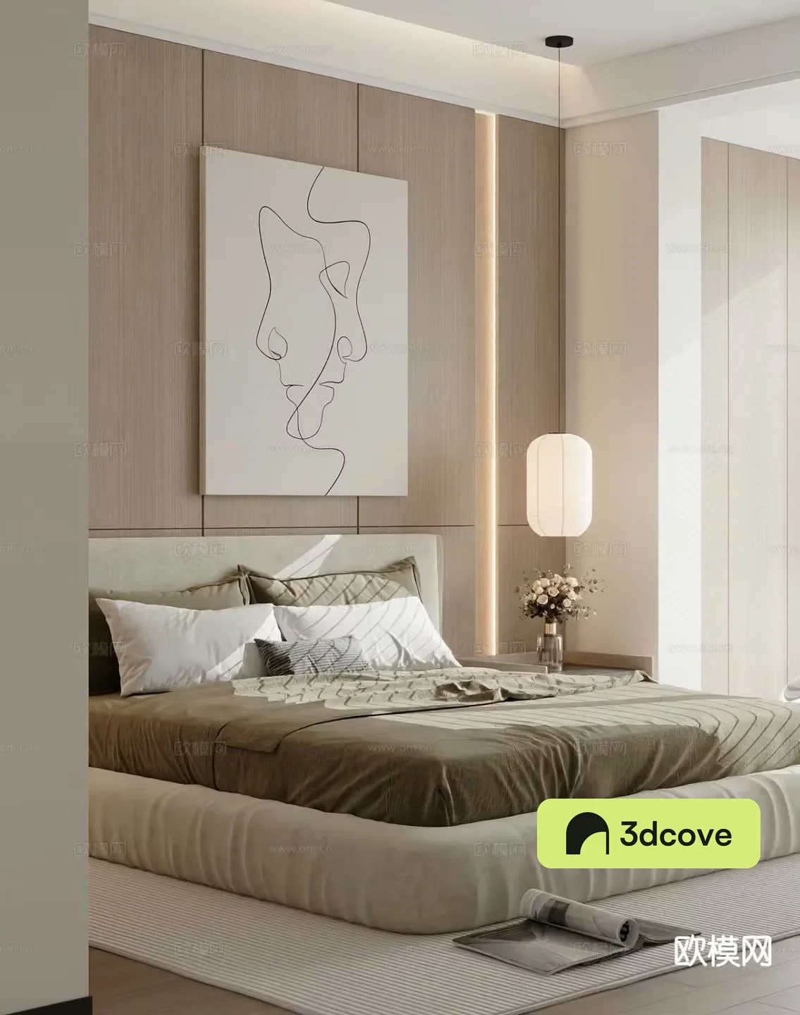 Modern double bed