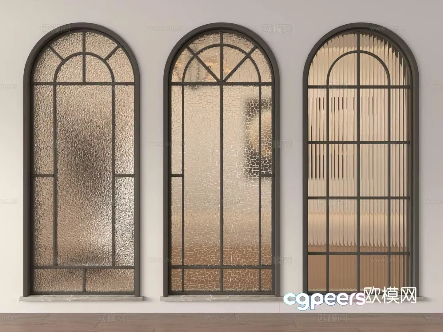 French glass partition French glass window medieval glass partition medieval glass window glass partition 3d model