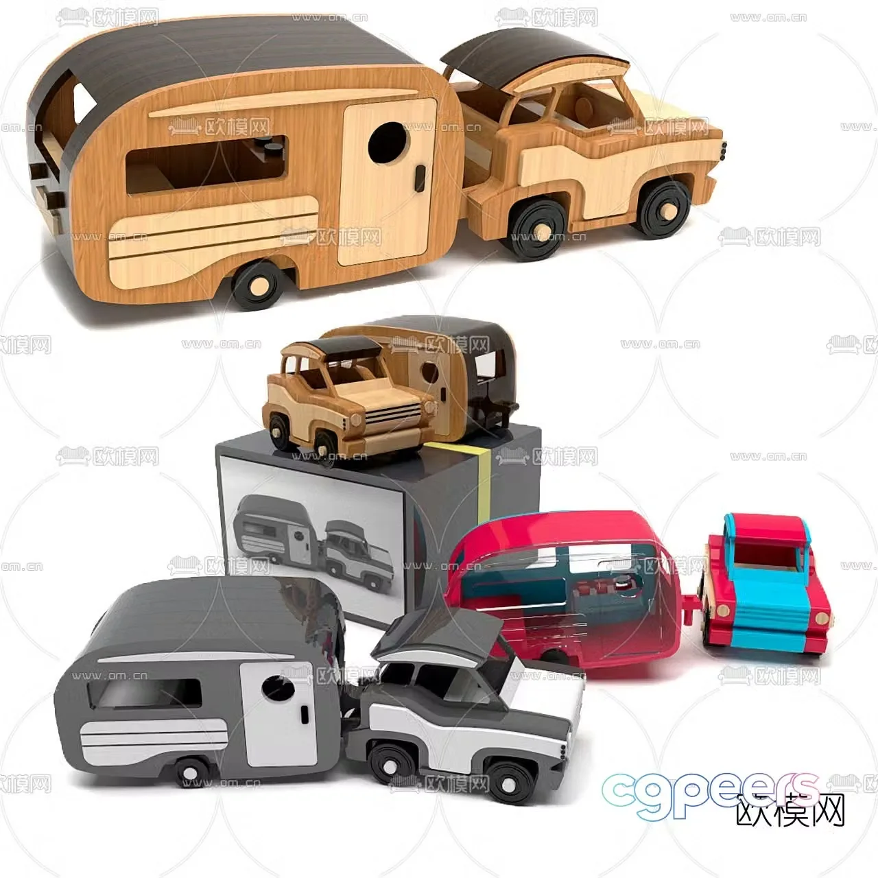 Modern children’s toy car 3d model