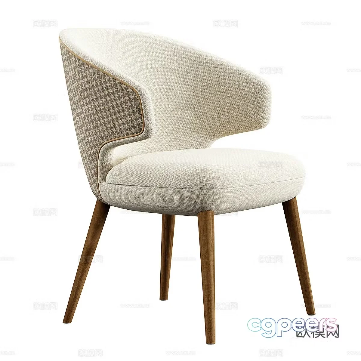New Chinese single chair 3D model