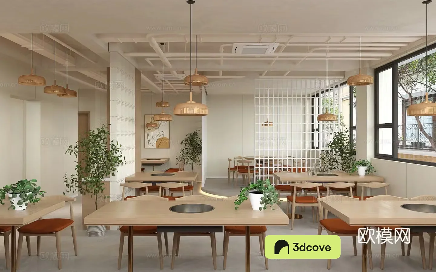 Modern hotpot restaurant Modern barbecue bar music restaurant bar skewers restaurant card area