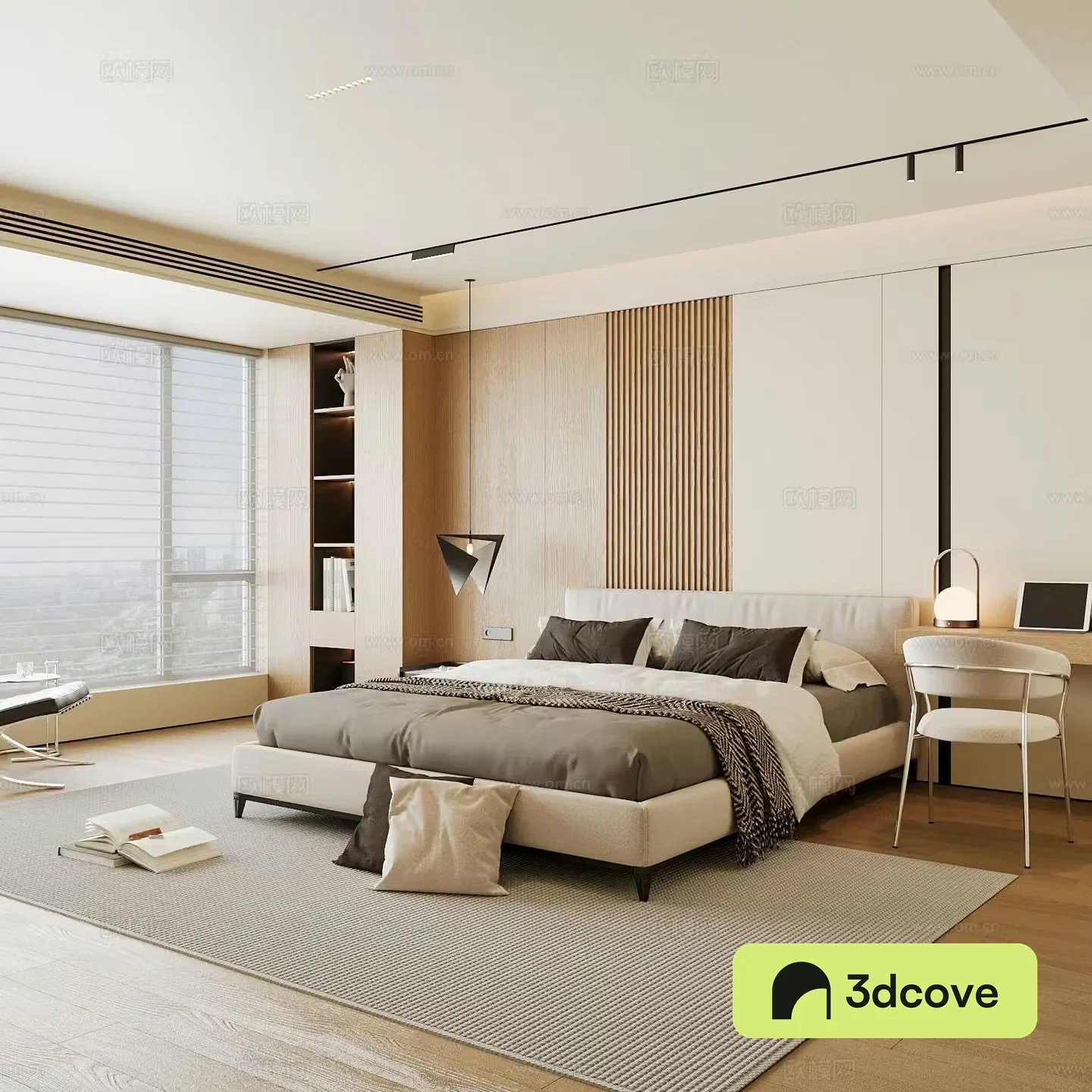 Log-style bedroom master bedroom simple bedroom