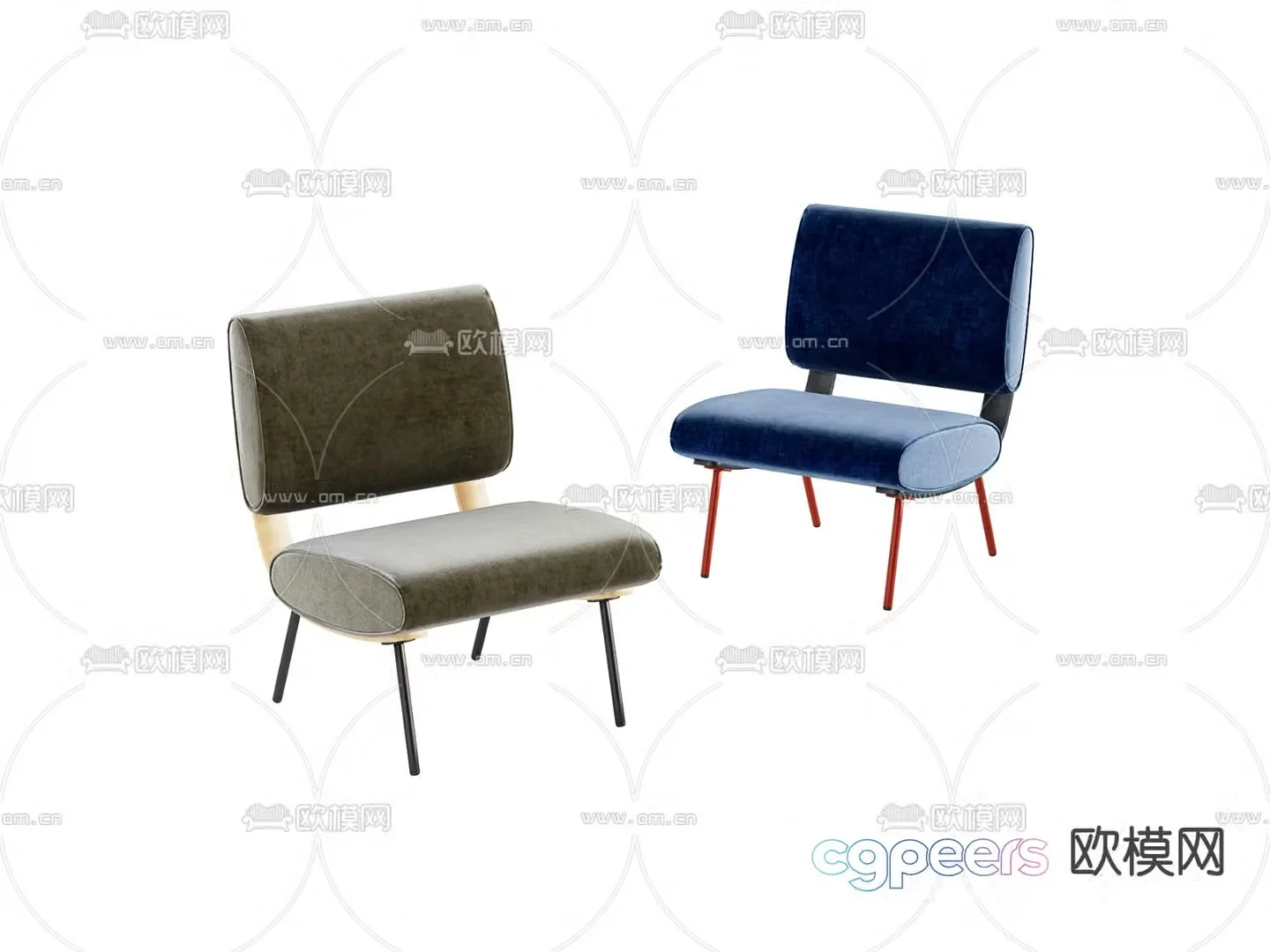 Modern chair leisure chair 3d model
